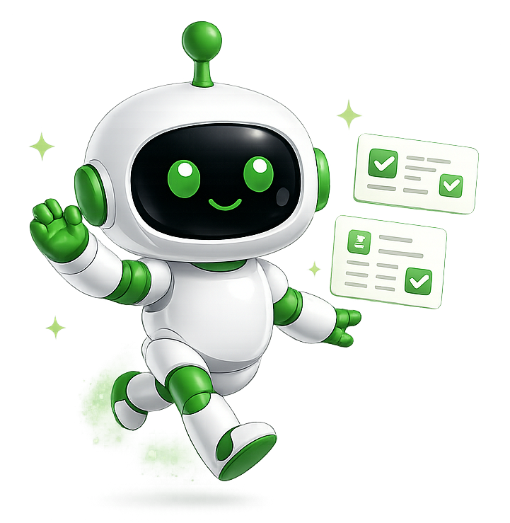 JobDoceo Autopilot robot mascot ready to help apply for jobs